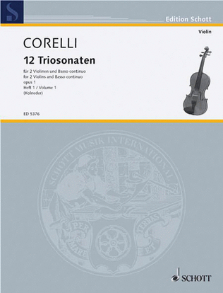 Book cover for 12 Trio Sonatas Op. 1, Nos. 1-3