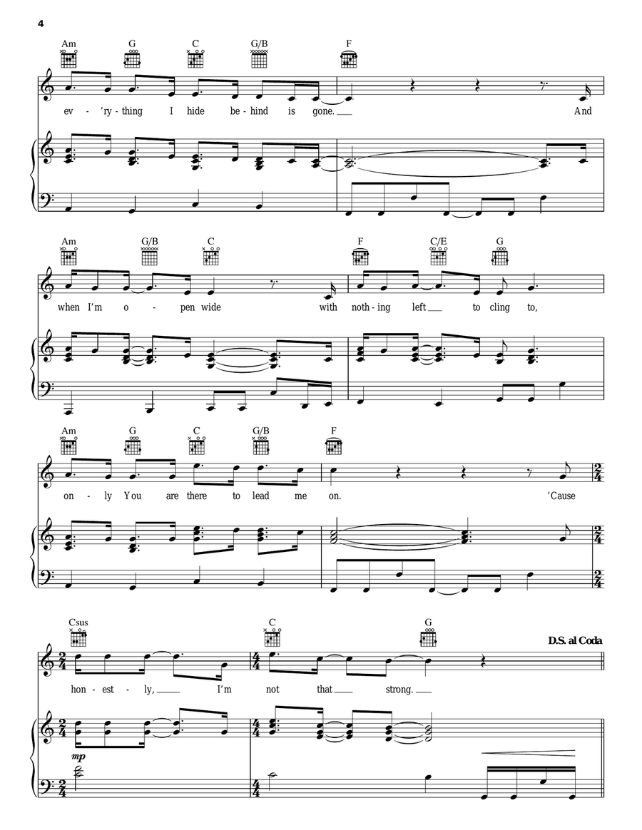 I'm Not Alright Piano, Vocal, Guitar scores gallery preview page 4