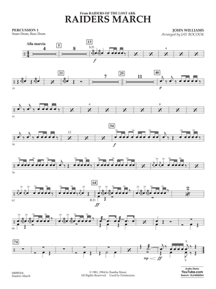 Raiders March (from Raiders Of The Lost Ark) (arr. Jay Bocook) - Percussion 1