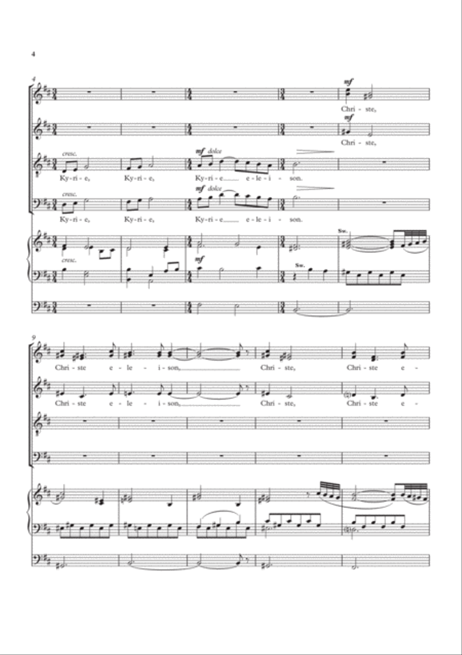 Missa Brevis 4-Part scores gallery preview page 4
