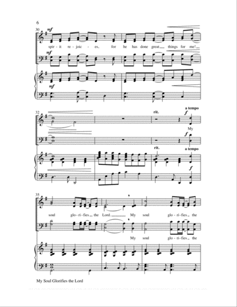 My Soul Glorifies the Lord (Mary's Magnificat) 4-Part scores gallery preview page 6