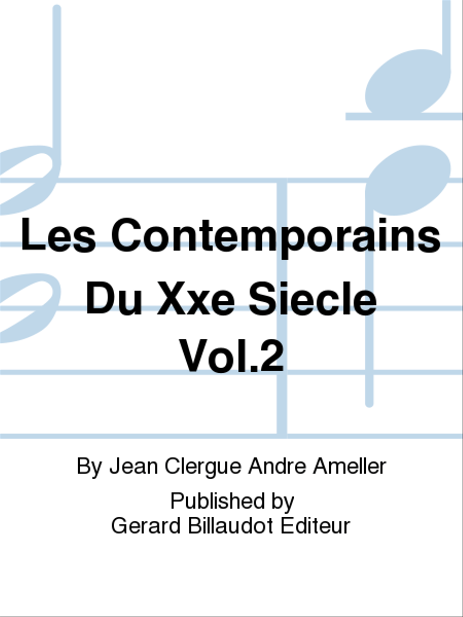 Les Contemporains Du Xxe Siecle Vol. 2 Piano Solo scores gallery preview page 1