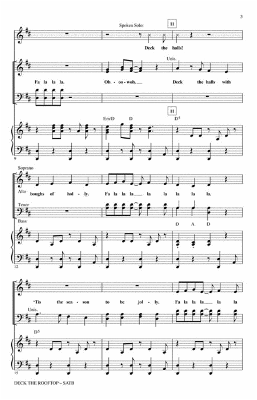 Deck the Rooftop Choir scores gallery preview page 3