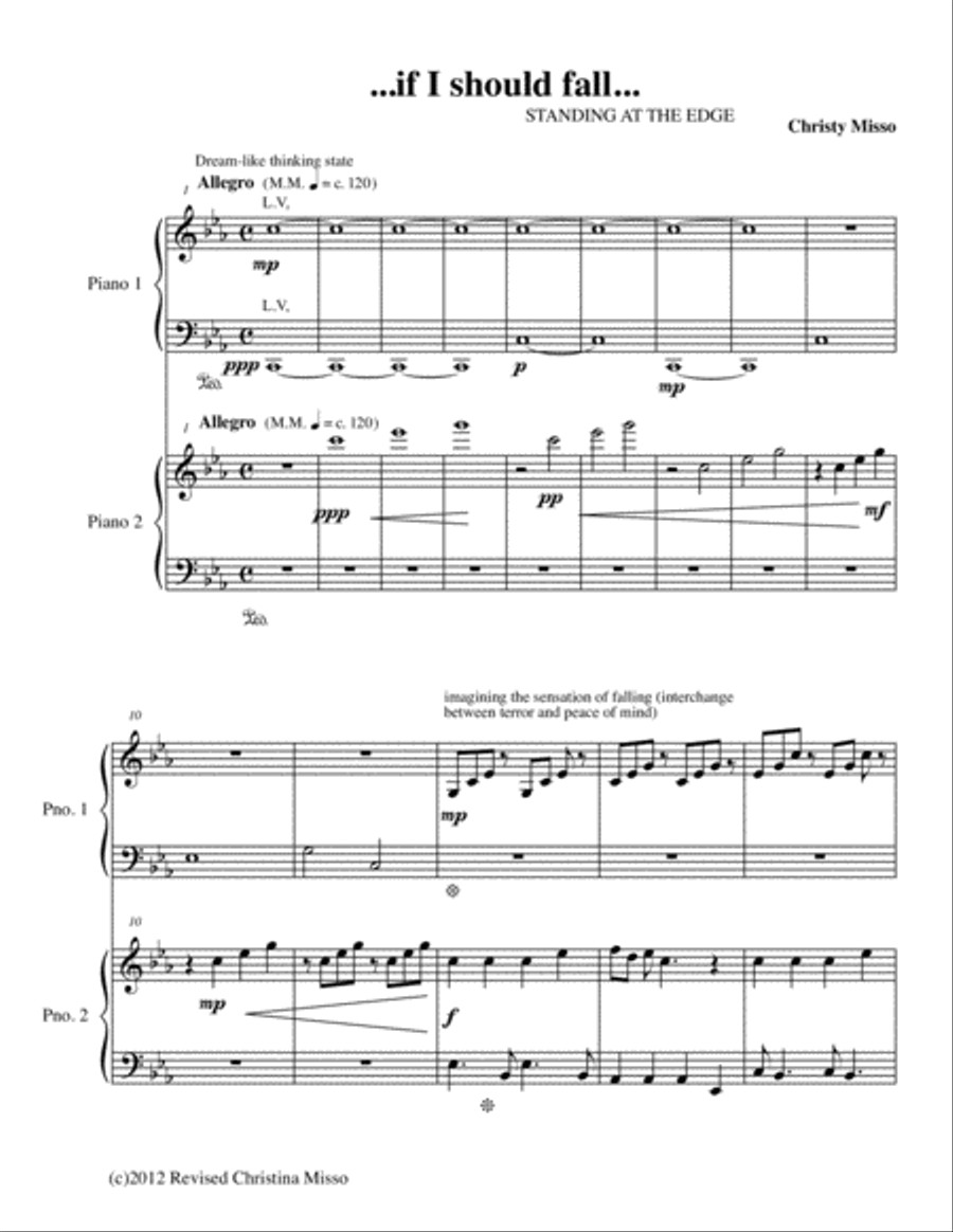 …if I should fall… (standing on the edge) Piano scores gallery preview page 2