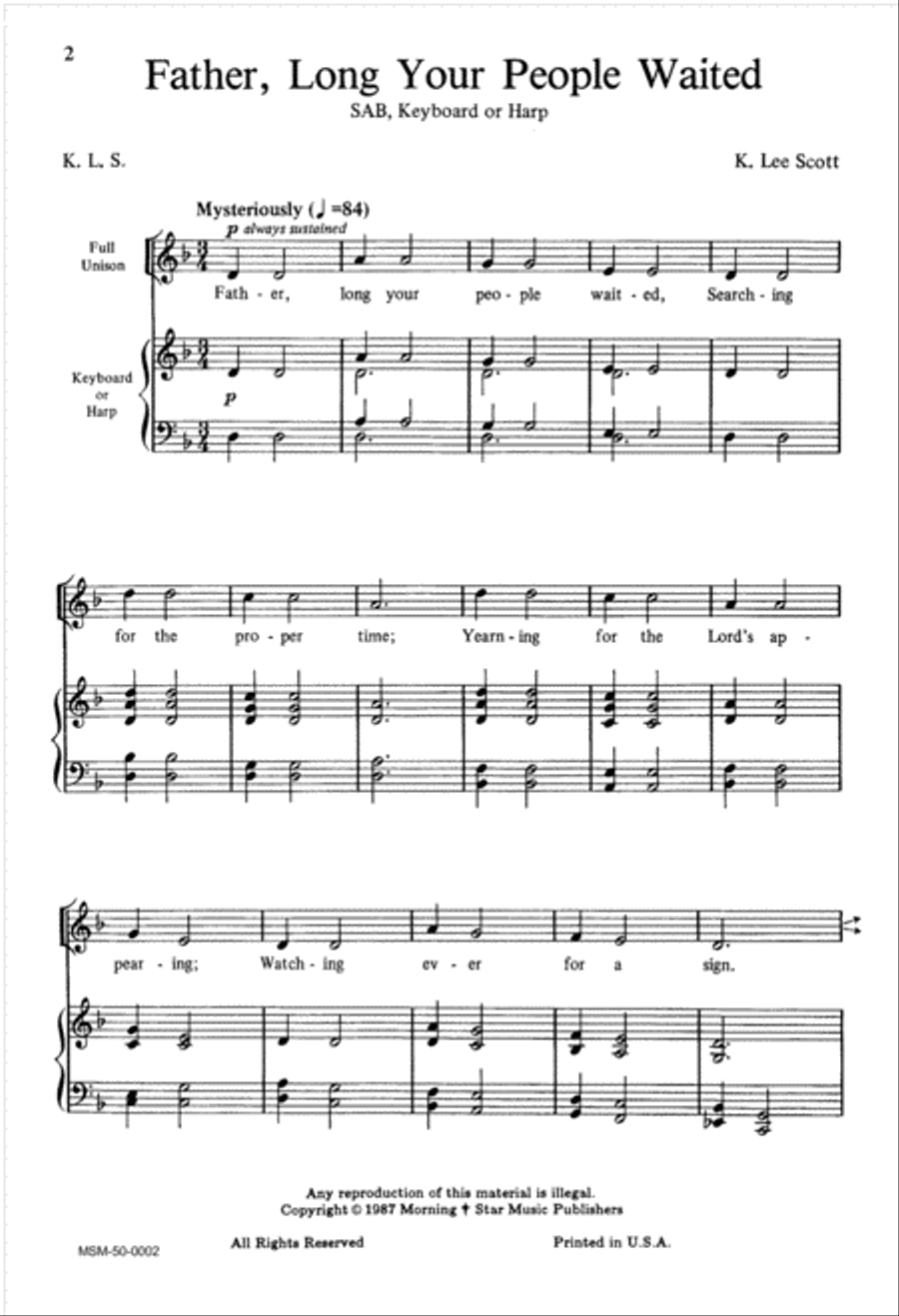 Father, Long Your People Waited 3-Part scores gallery preview page 1
