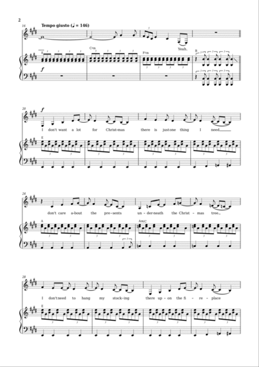 All I Want For Christmas Is You Voice scores gallery preview page 2