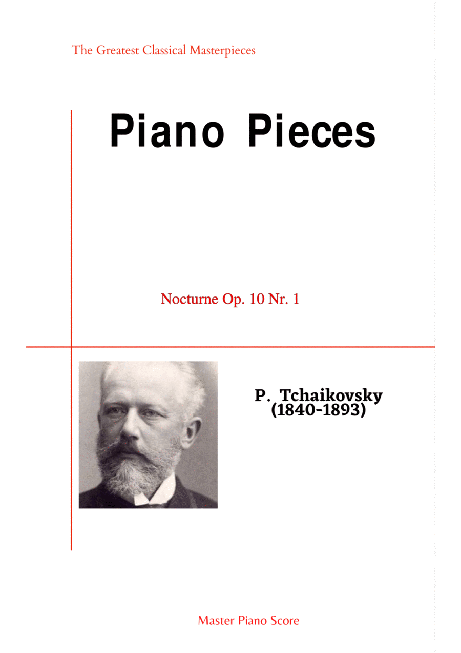 Tchaikovsky-Nocturne Op. 10 Nr.1(Piano) Piano Solo scores gallery preview page 1