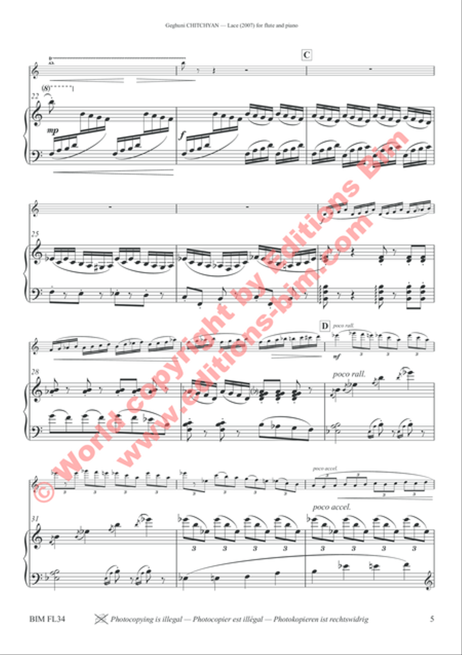 Lace Flute Solo scores gallery preview page 5