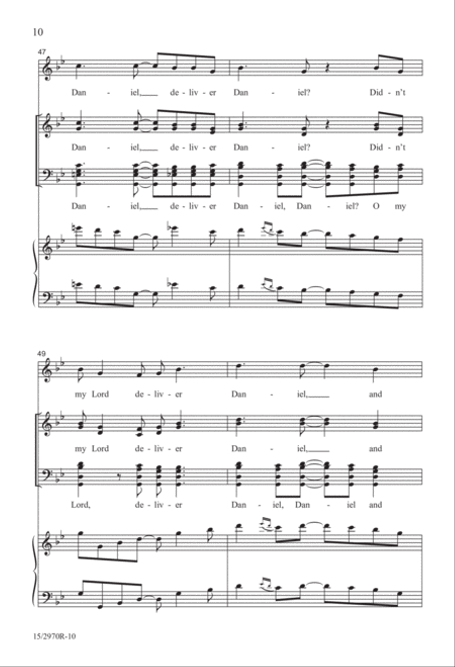 Didn't My Lord Deliver Daniel? 4-Part scores gallery preview page 10