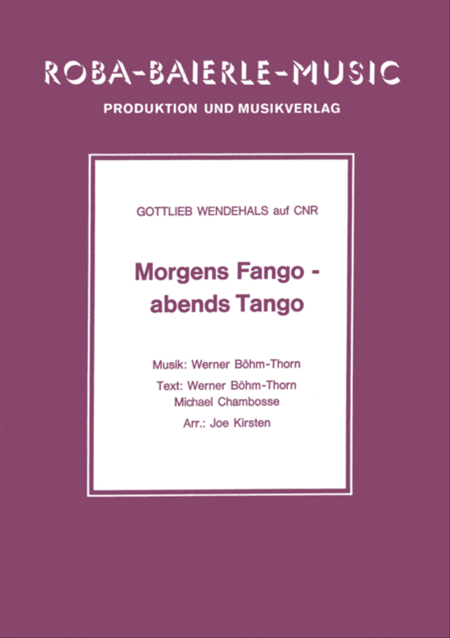 Morgens Fango - abends Tango Voice scores gallery preview page 1