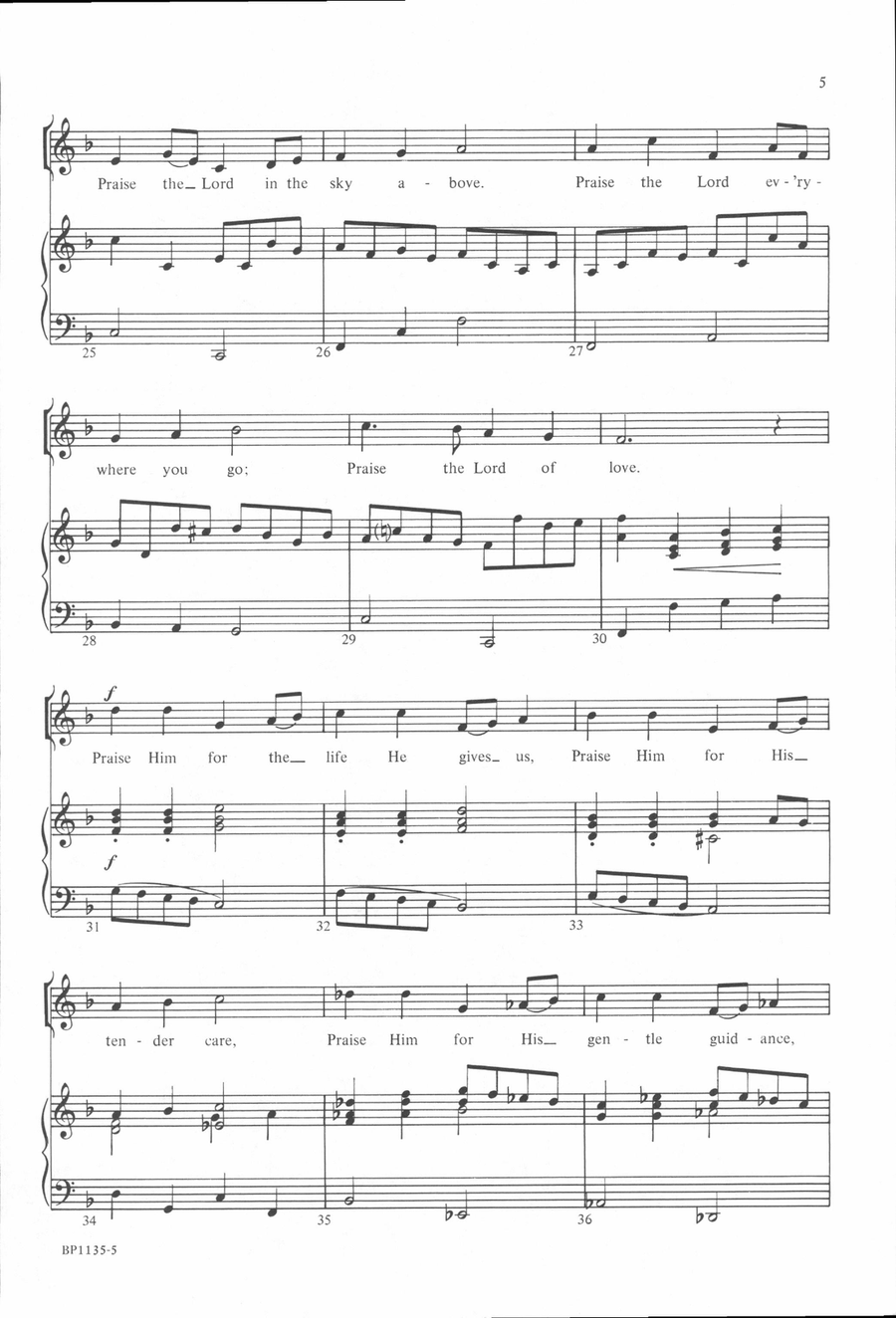 Praise the Lord of Love Praise the Lord of Love 2-Part scores gallery preview page 4