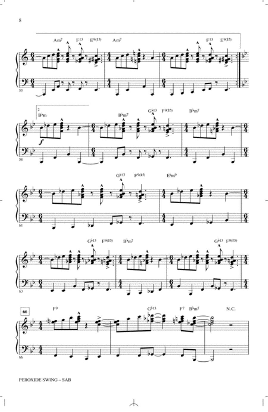Peroxide Swing 3-Part scores gallery preview page 6