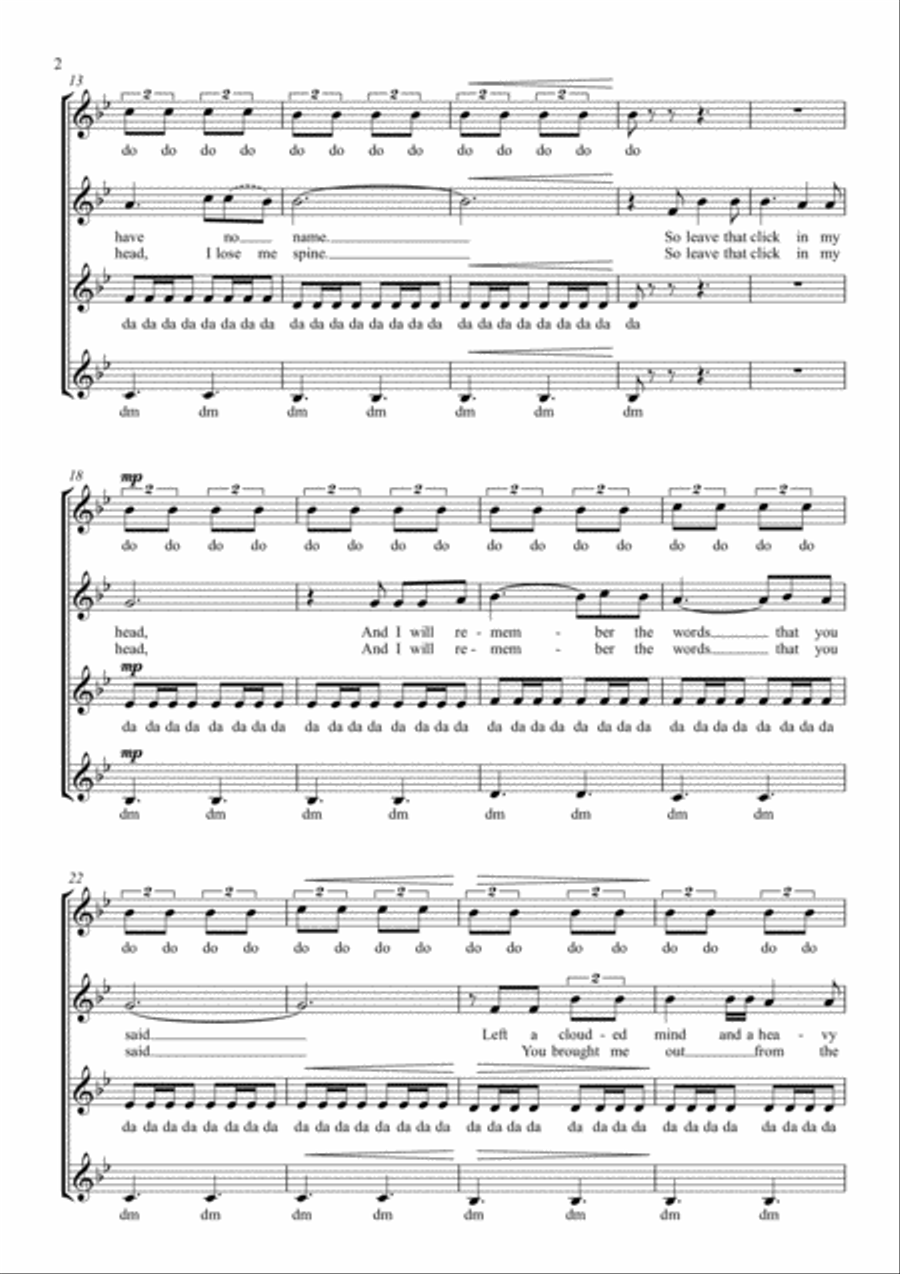 Hopeless Wanderer SSA scores gallery preview page 2