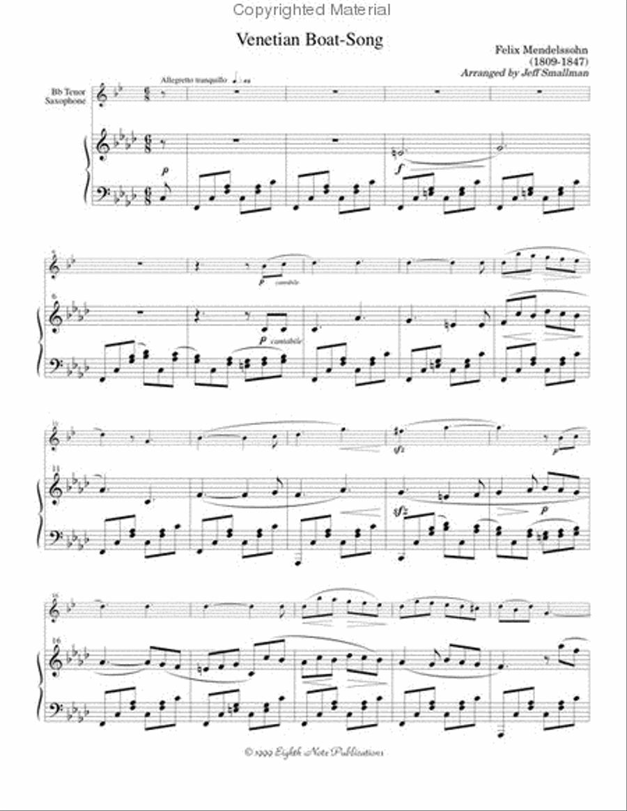 Venetian Boat-Song Small Ensemble scores gallery preview page 2