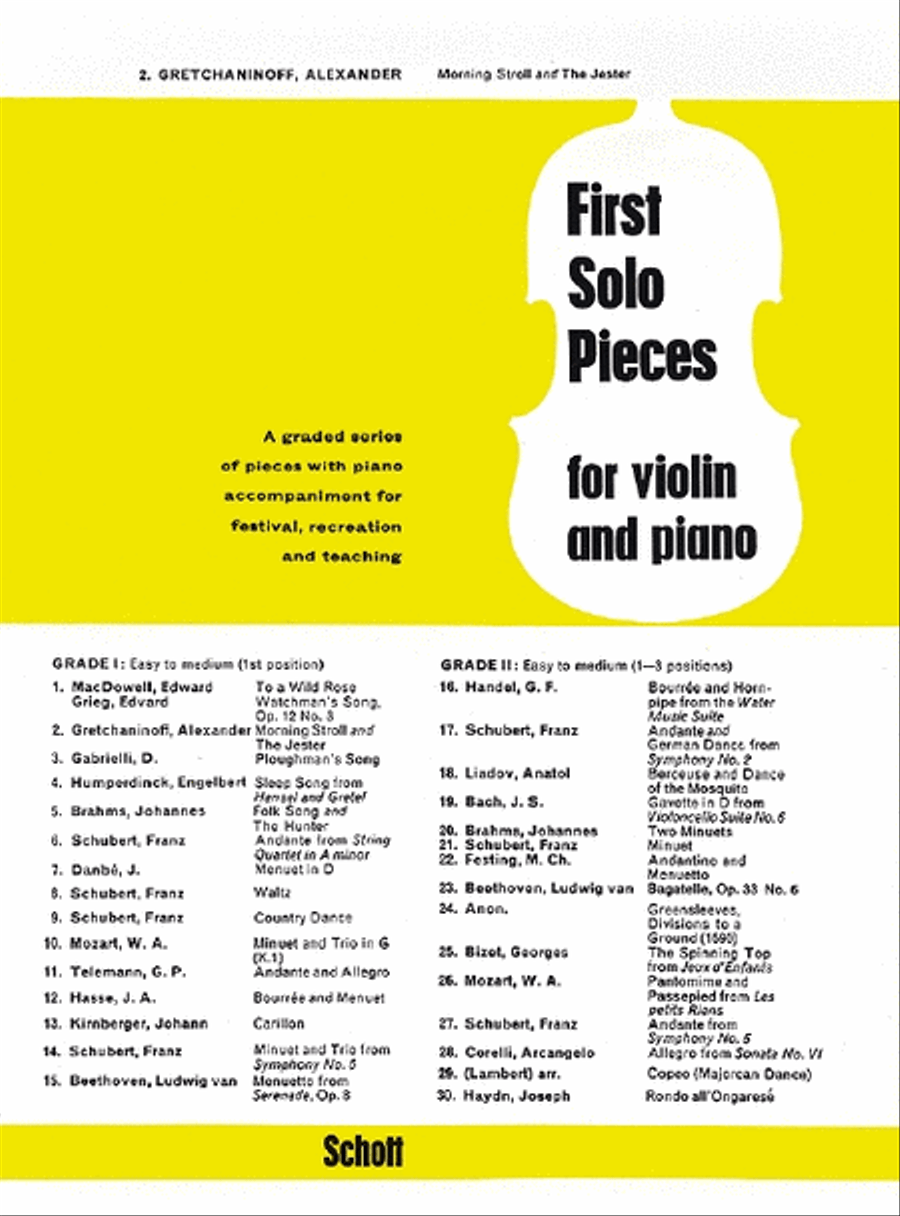 Morning Stroll & The Jester Violin Solo scores gallery preview page 1