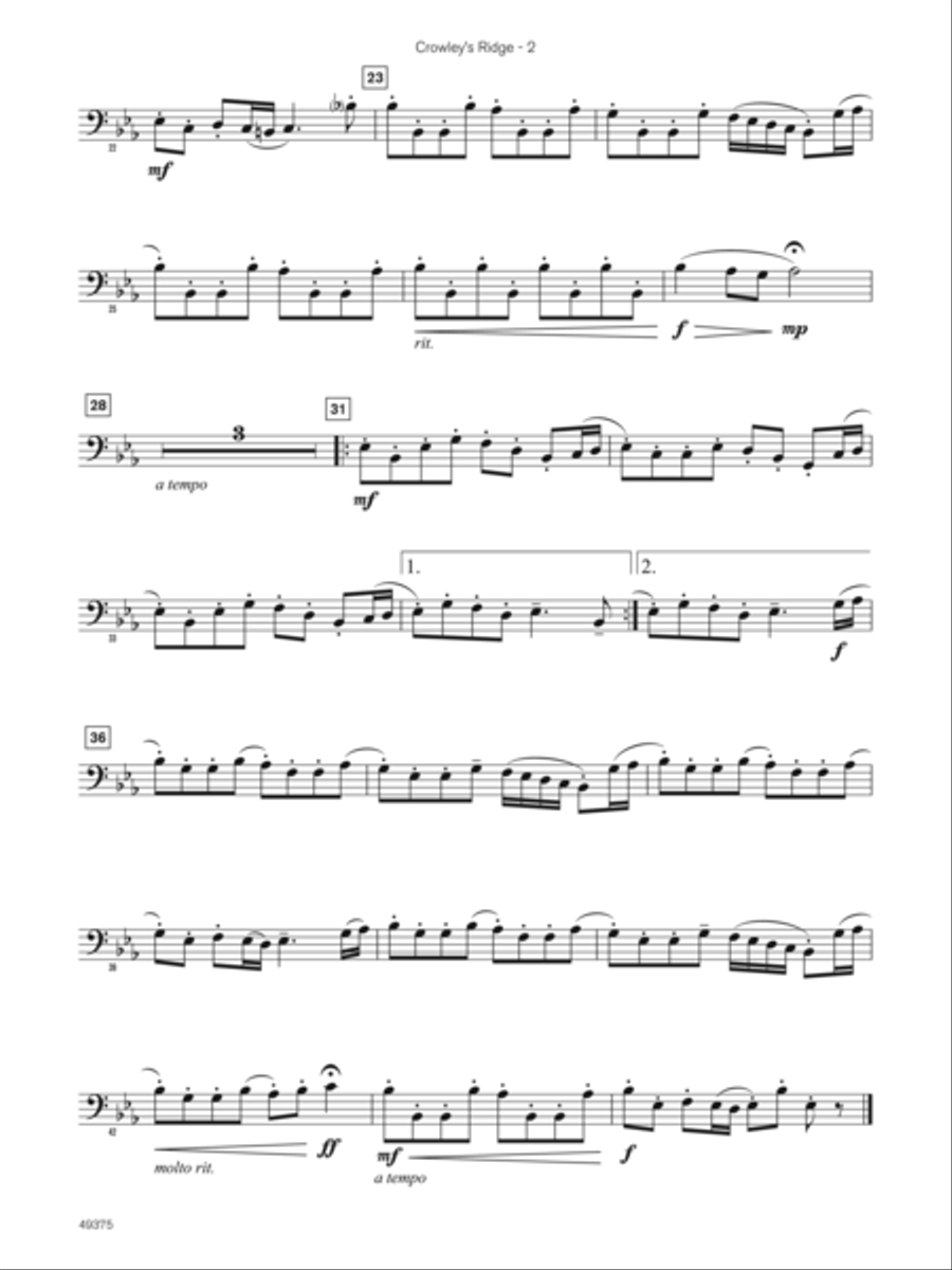 Crowley’s Ridge (Sound Innovations Soloist, Bassoon) Small Ensemble scores gallery preview page 2