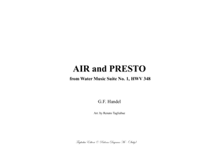 Book cover for AIR and PRESTO - from Water Music Suite No. 1, HWV 348 - Arr. for Organ