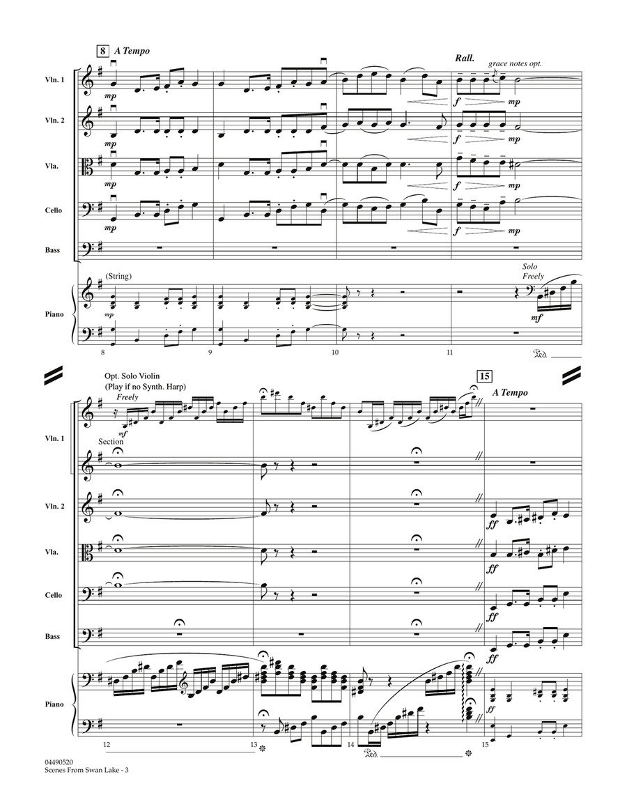Scenes from Swan Lake - Full Score Orchestra scores gallery preview page 3