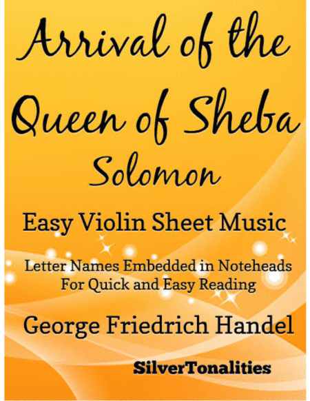 Arrival of the Queen of Sheba Solomon Easy Violin Sheet Music