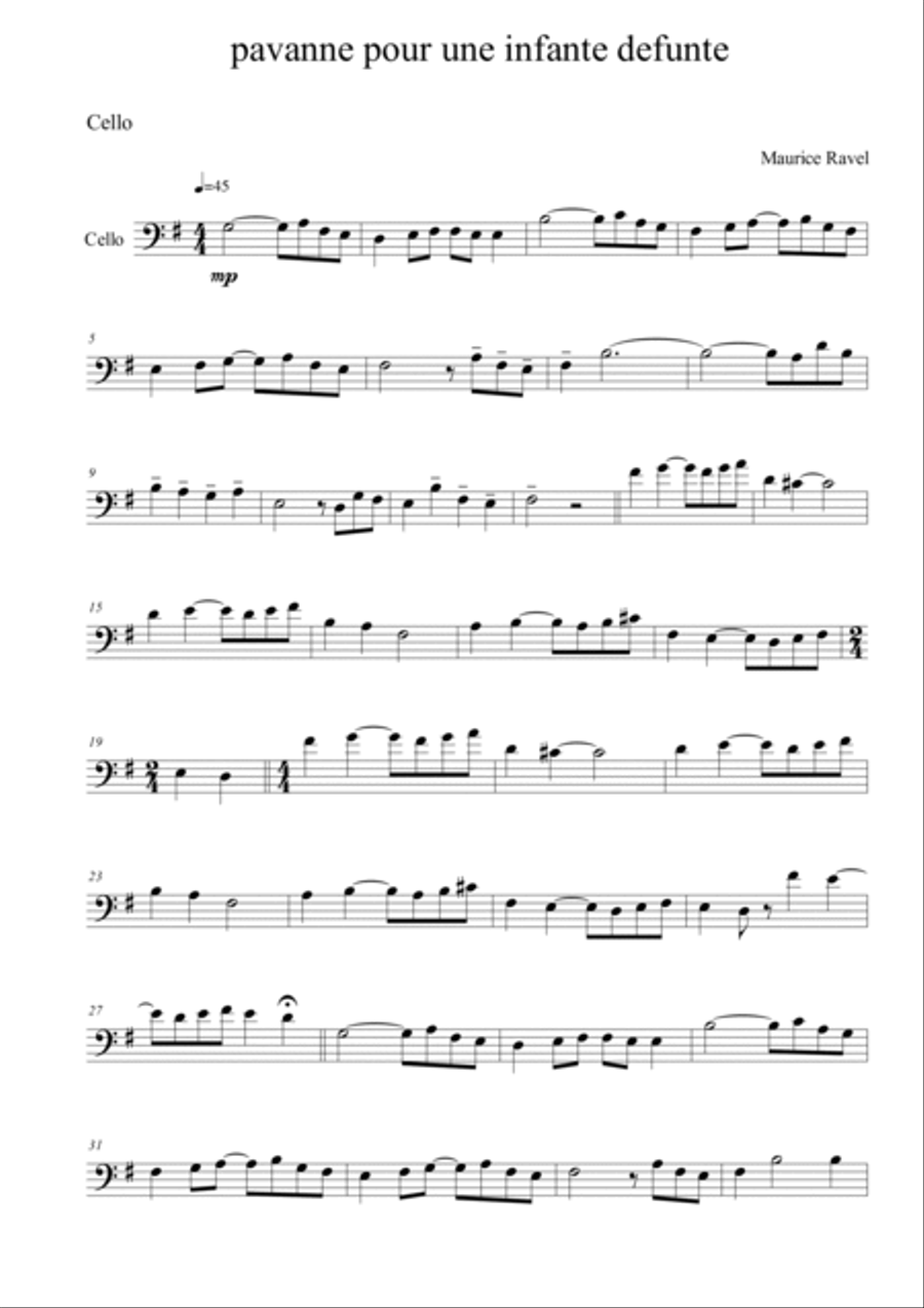 Pavanne Pour Une Infante Defunte Piano scores gallery preview page 6