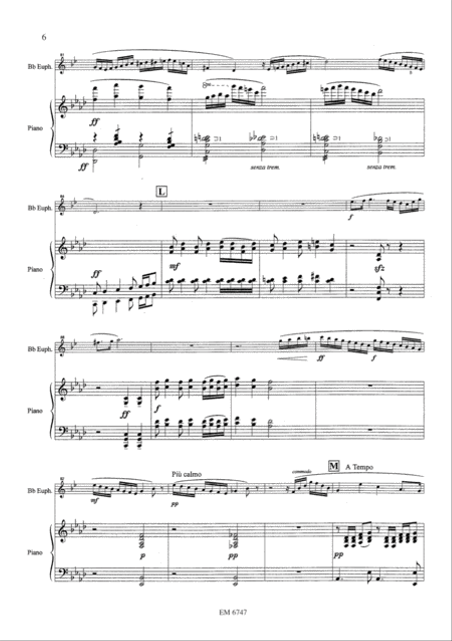 Euphonium Concerto for Euphonium and Piano Euphonium scores gallery preview page 7