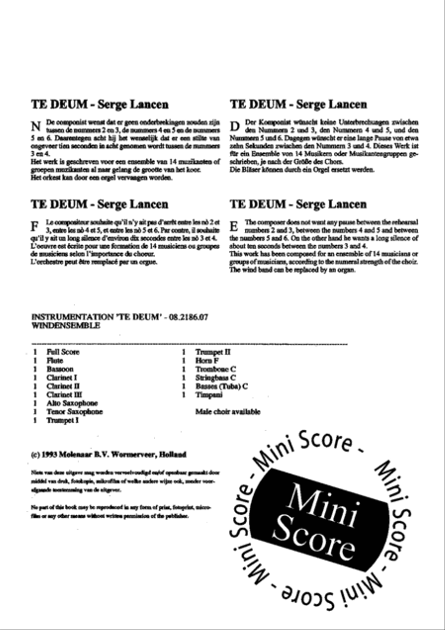 Te Deum Te Deum TTBB scores gallery preview page 5