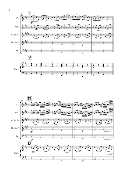 Canon in D for Woodwind Quintet and Piano image number null
