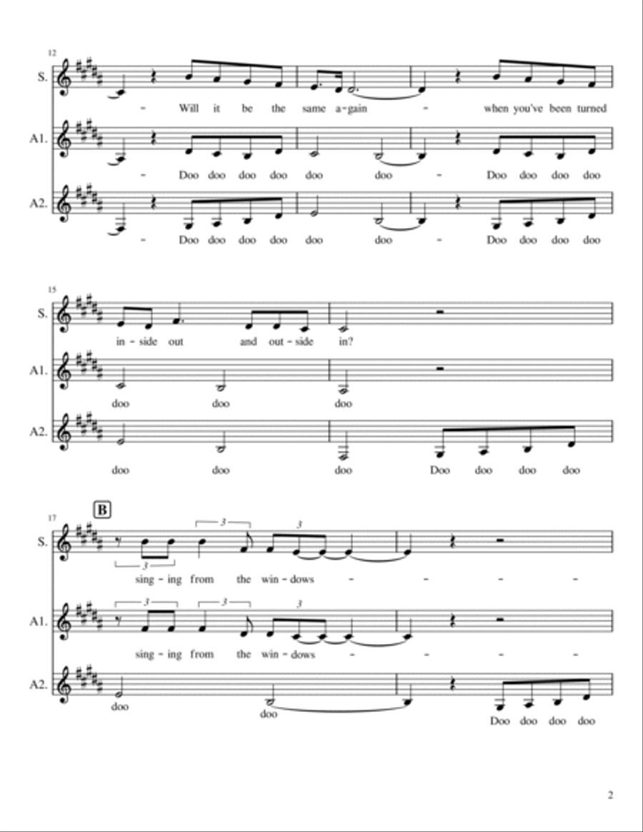 Singing From The Windows A Cappella scores gallery preview page 2