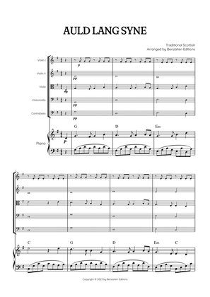 Auld Lang Syne • New Year's Anthem | String Quintet & Piano Accompaniment sheet music with chords