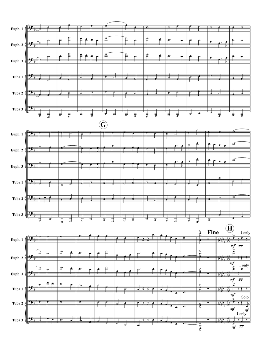 March from Military Suite in F by Gustav Holst Large Ensemble - Digital Sheet Music page 4