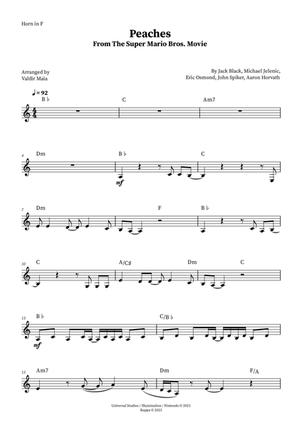 Peaches - Jack Black Sheet music for Piano (Solo) Easy