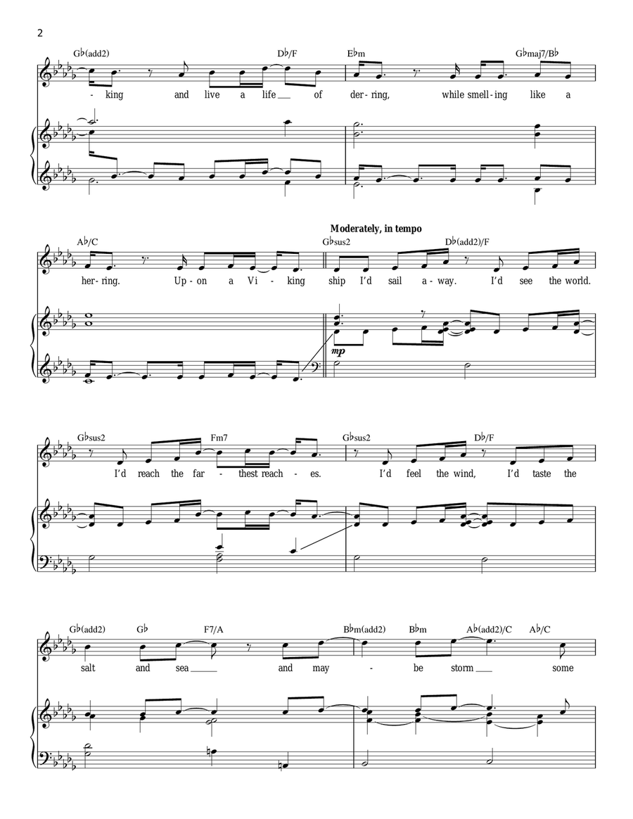 Who I'd Be (from Shrek The Musical) Piano, Vocal scores gallery preview page 2