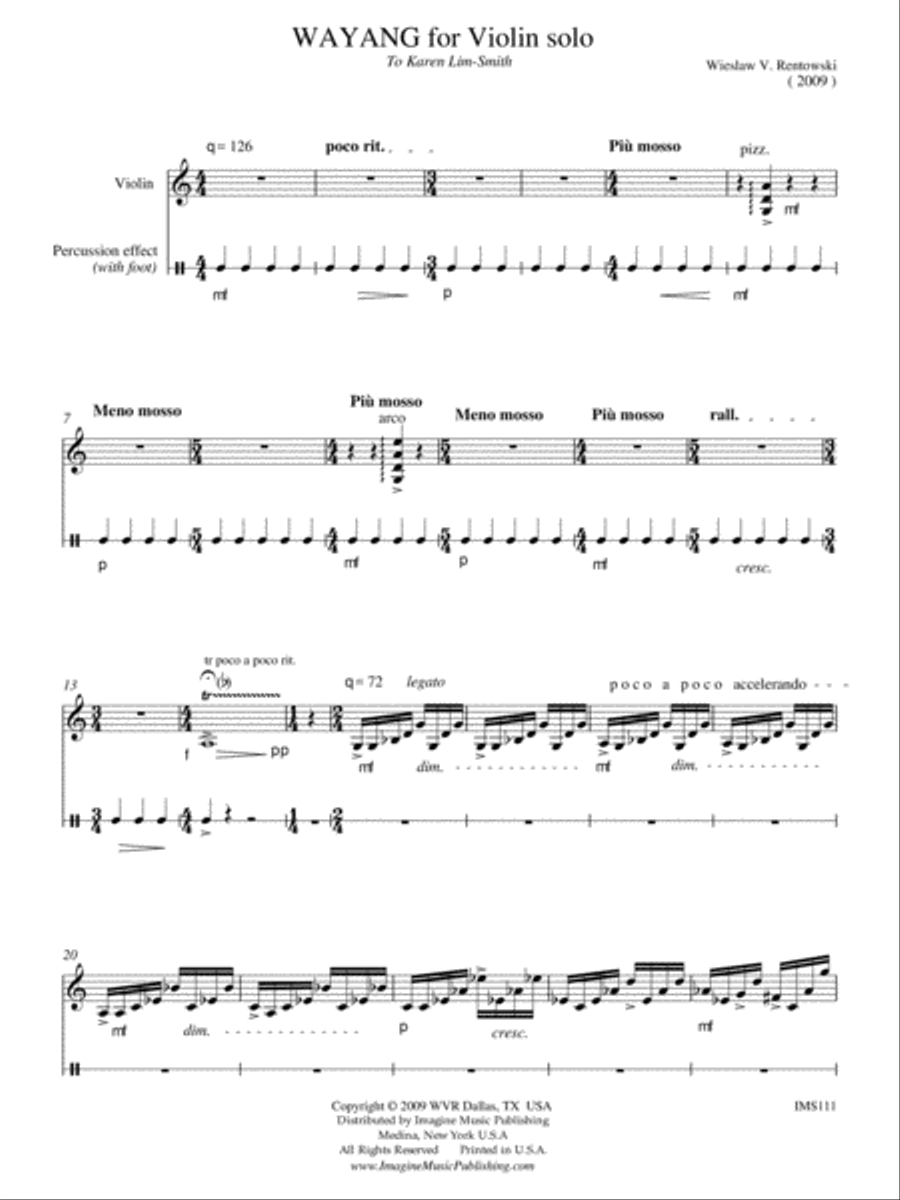 WAYANG WAYANG Violin Solo scores gallery preview page 2