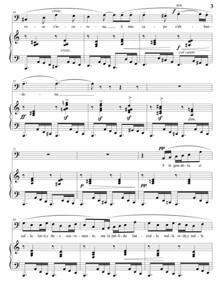 BROGI: Visione Veneziana (transposed to A minor, bass clef)