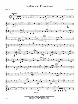 Fanfare and Coronation: 1st Violin