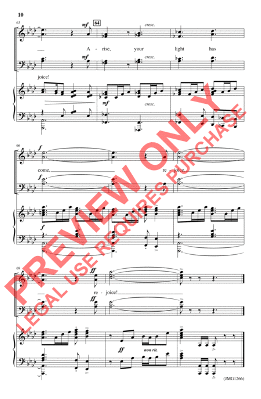 Rejoice! Your Light Has Come 4-Part scores gallery preview page 9