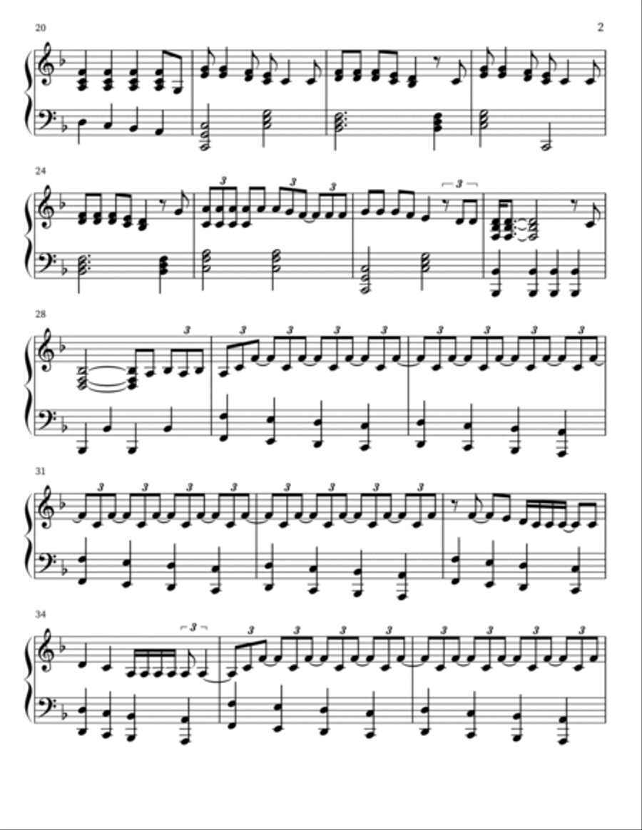 Glitter In The Air Piano Solo scores gallery preview page 2