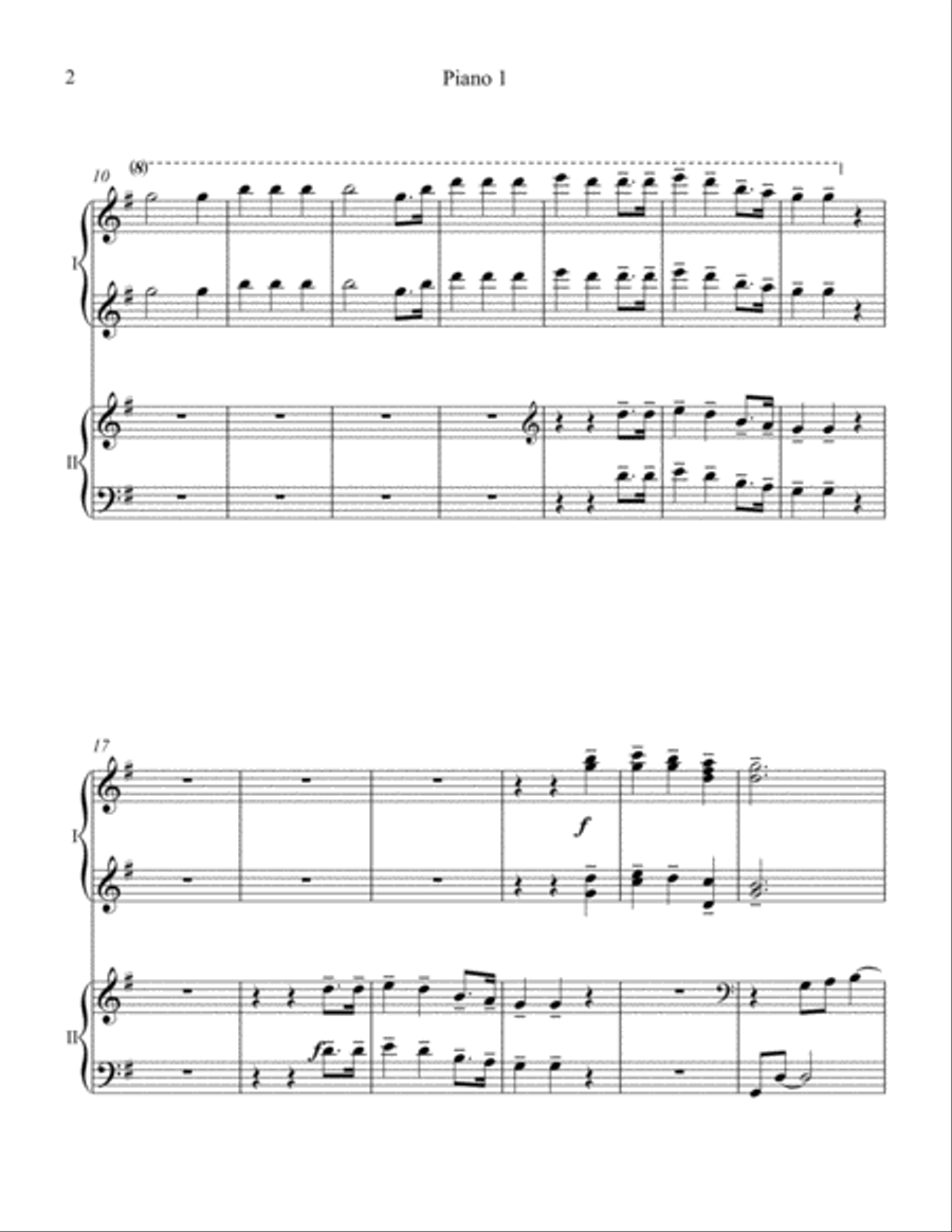 Revive Us Again Piano Duet scores gallery preview page 2