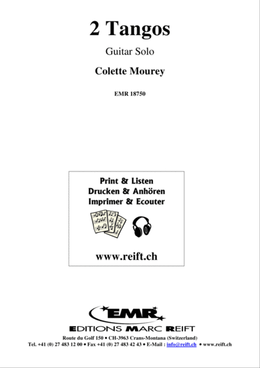2 Tangos Classical Guitar scores gallery preview page 2