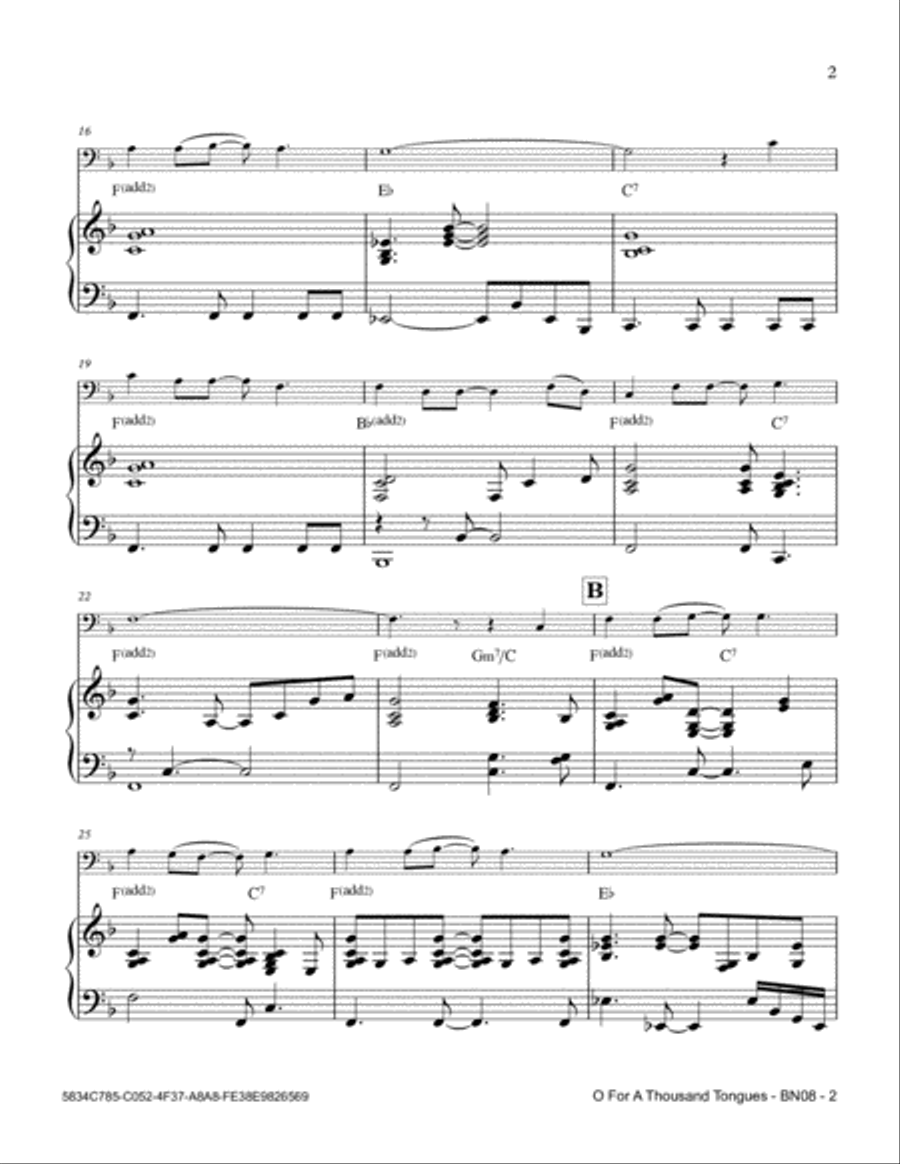 O For A Thousand Tongues Bassoon scores gallery preview page 3