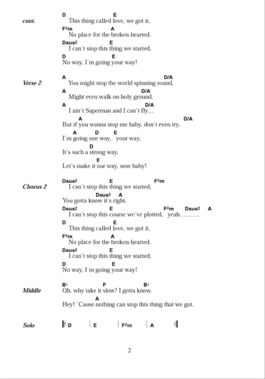 Can't Stop This Thing We Started Acoustic Guitar scores gallery preview page 2