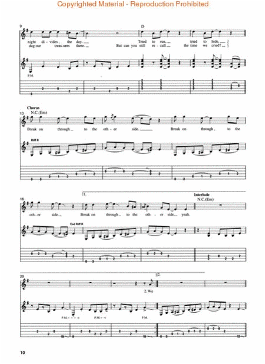 The Doors The Doors Electric Guitar scores gallery preview page 3