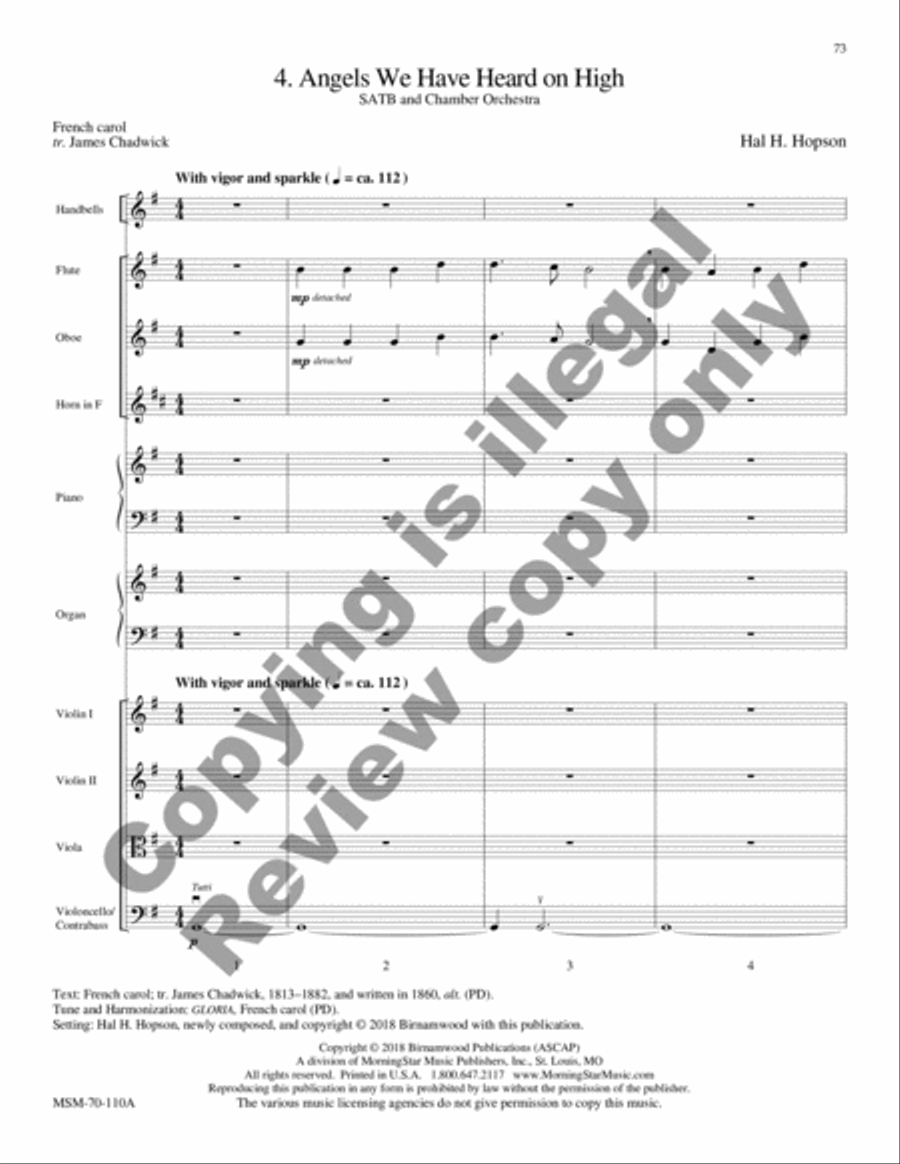 A Carol Suite (Chamber Orchestra Score) Choir scores gallery preview page 21