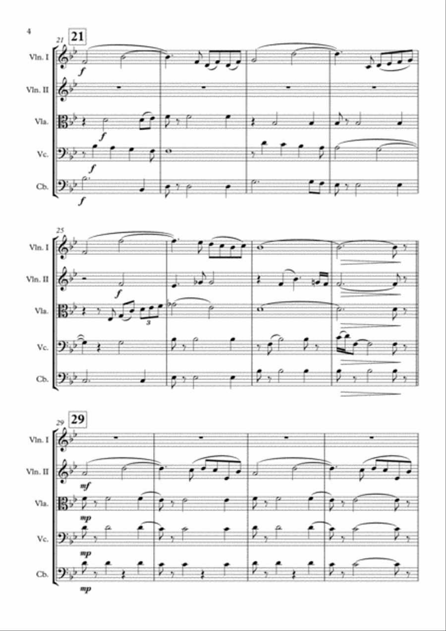Out Of Africa End Title (you Are Karen) String Quintet scores gallery preview page 5