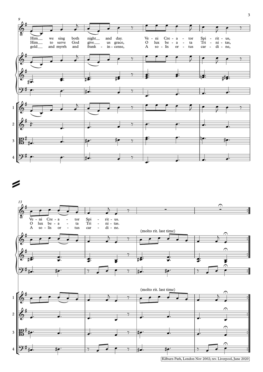 A Babe is Born (Flexible Version for voice(s) & ensemble) Choir scores gallery preview page 3