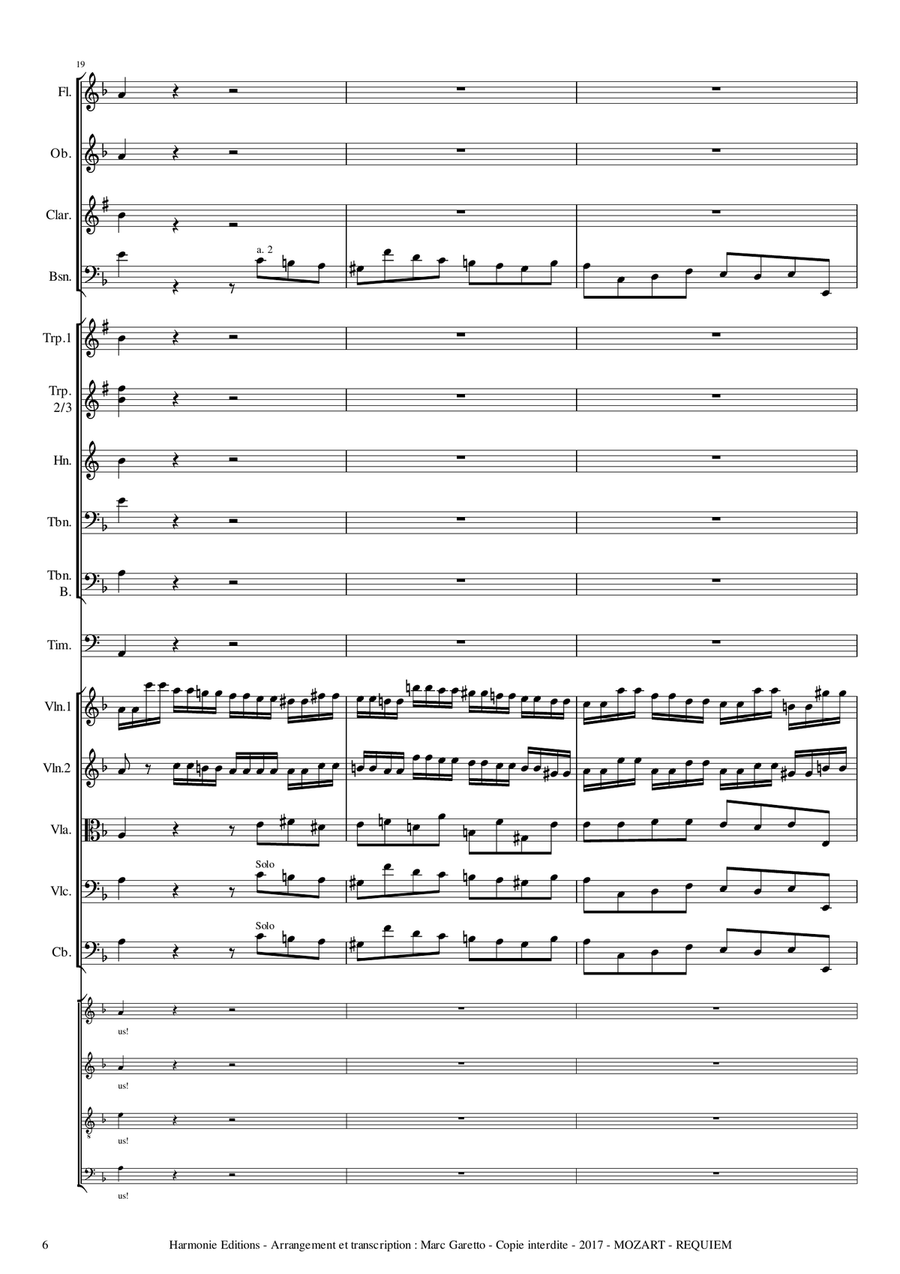 MOZART - REQUIEM K. 626 - Dies Irae - Full Orchestra - SCORE & PARTS Full Orchestra scores gallery preview page 6