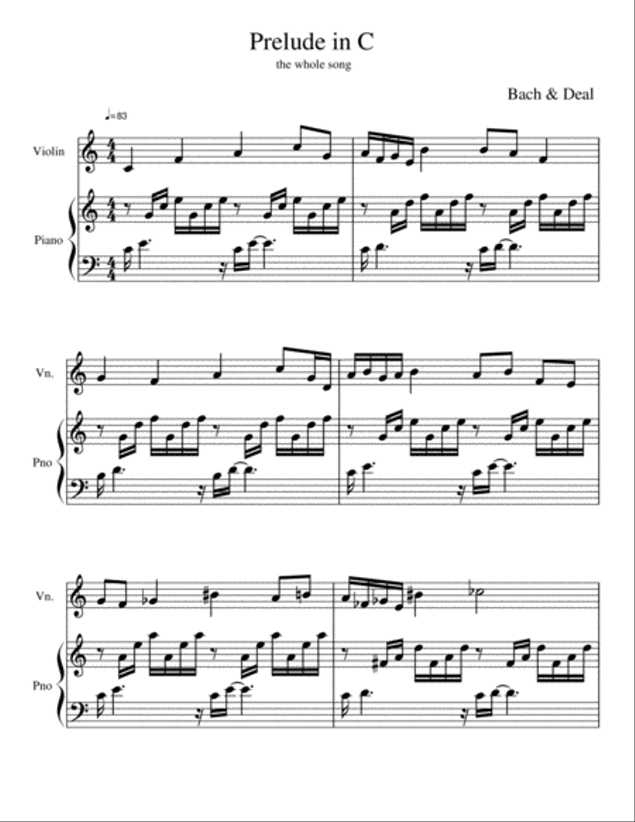Prelude in C Prelude in C Set of Parts scores gallery preview page 1