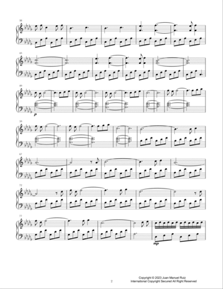 The return The return Piano Solo scores gallery preview page 2