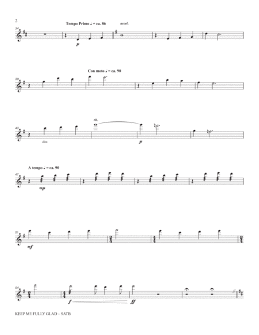 Keep Me Fully Glad - Cello Choir scores gallery preview page 2