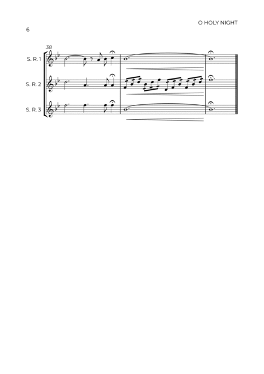 O Holy Night Soprano Recorder scores gallery preview page 6